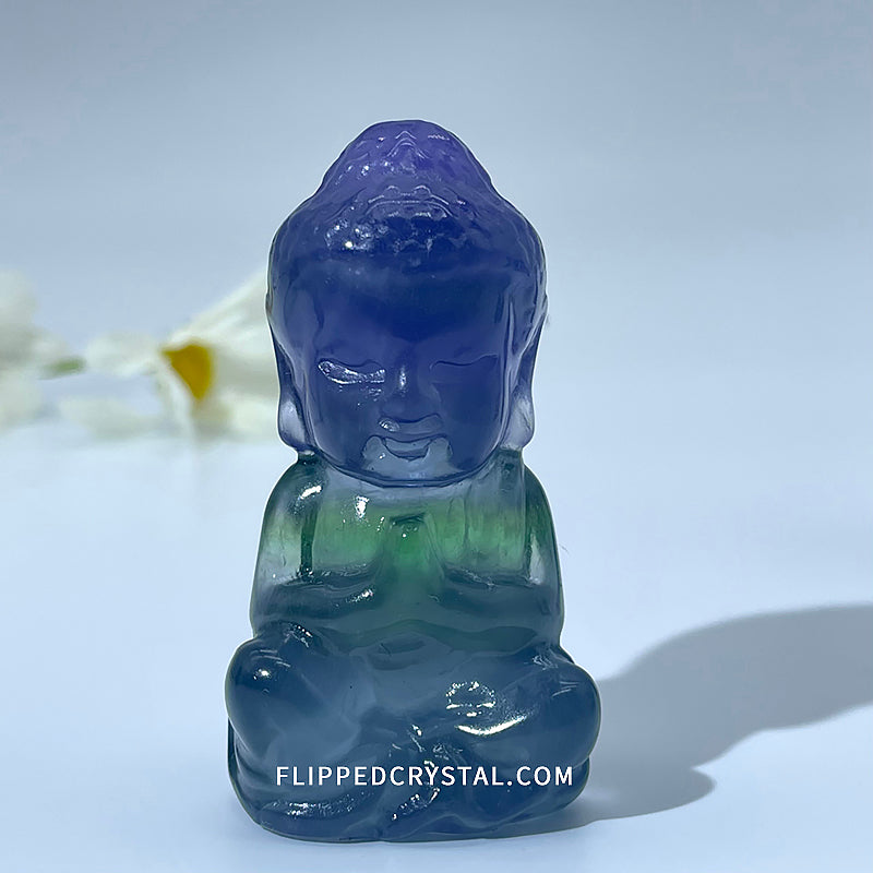 Baby Buddha Carving (Fluorite) – Flipped Crystal